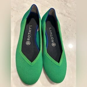 Rothy's Vibrant Green Flats